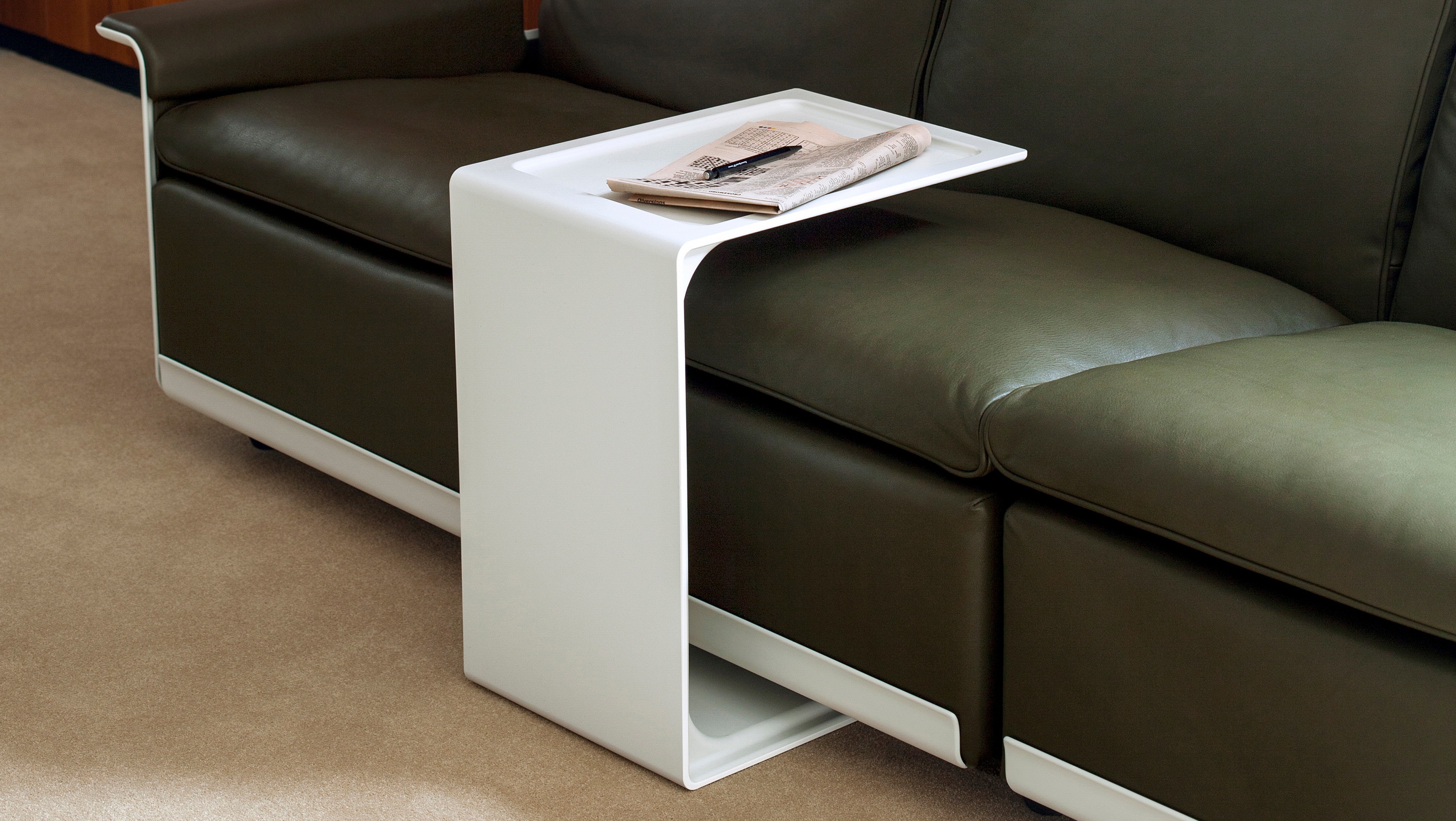 Sofa side table, slide under for laptop, reading, newspaper, coffee table