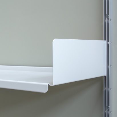 strong shelves for heavy and large books, box-files, shoes storage, Vitsœ 606 modular shelving system. Designer Dieter Rams