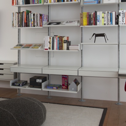bookshelves and drawer shelf, designer shelves Dieter Rams