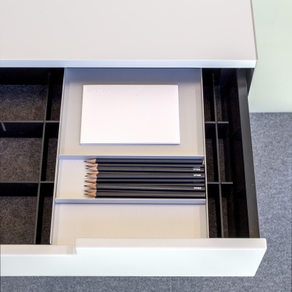 wall mounted cabinet with pencil tray