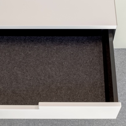 wall mounted cabinet with anti-slide liner accessories