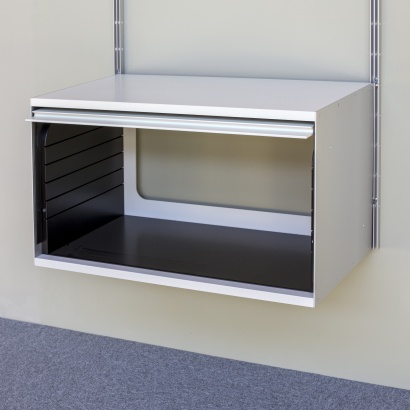 wall mounted cabinet with open back for cables