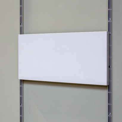 Wall mounted TV / computer screen panel. Wood lacquered in white