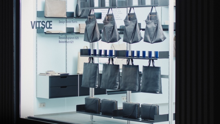 Tsatsas leather bags at Vitsoe in Munich