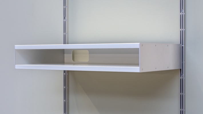 Vitsœ 606 double shelf, Modular shelving. Designer Dieter Rams